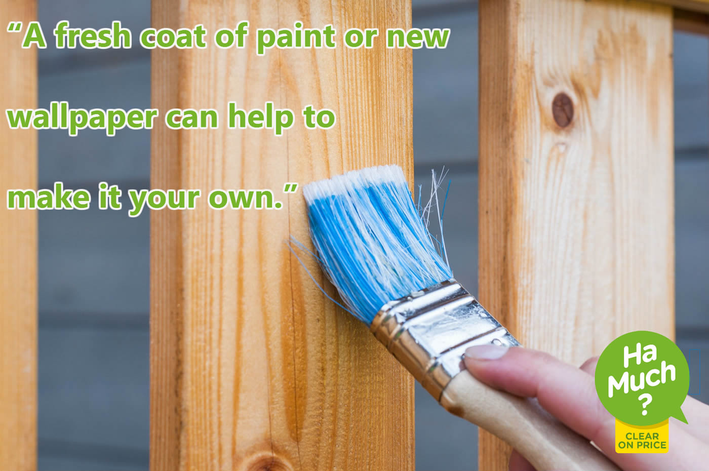 A fresh coat of paint or new wallpaper can help to make it your own