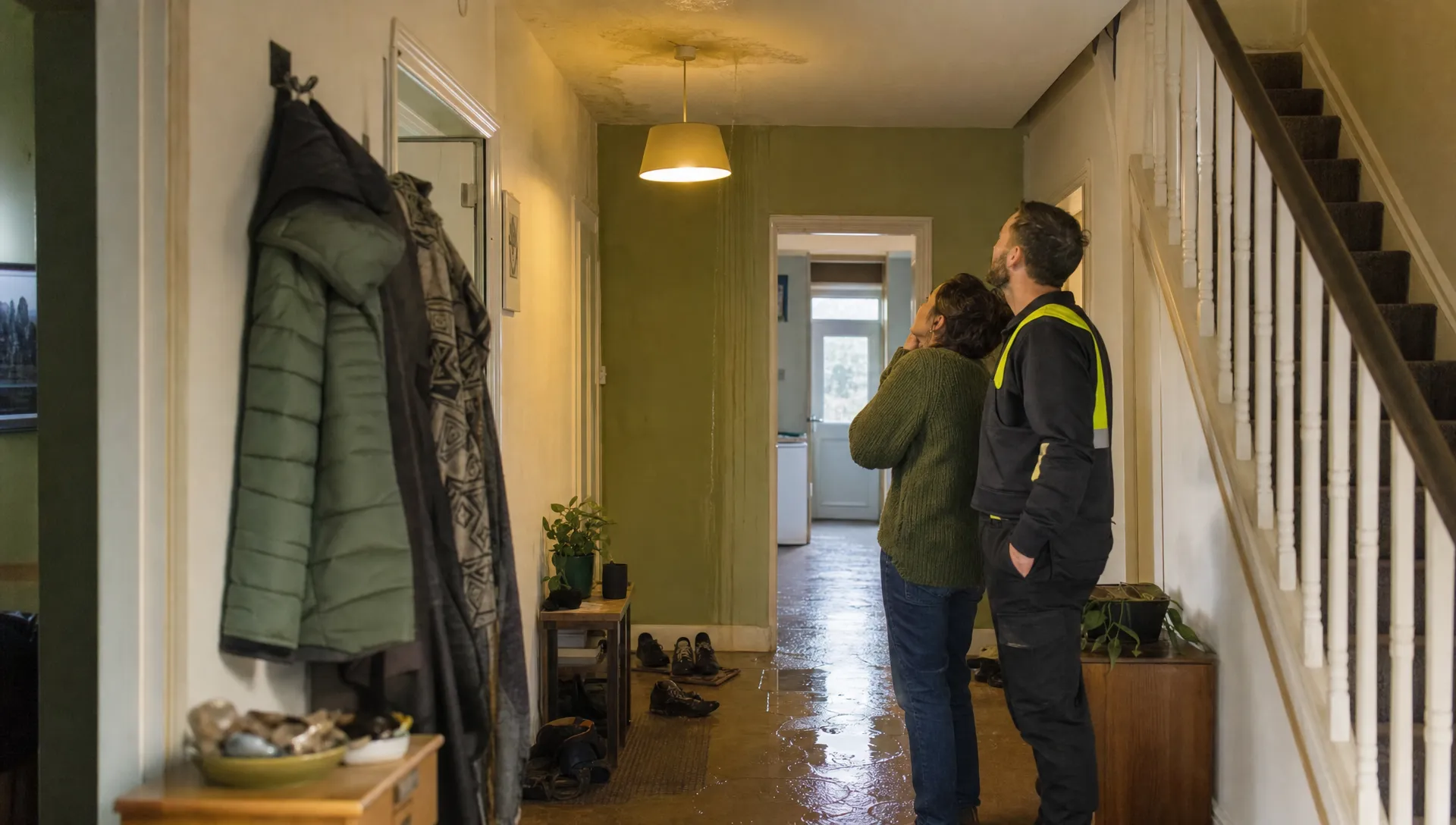 Water Pouring Through the Ceiling: What to Do First