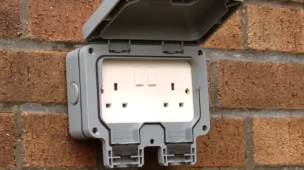 Install outside power socket Install outside power socket